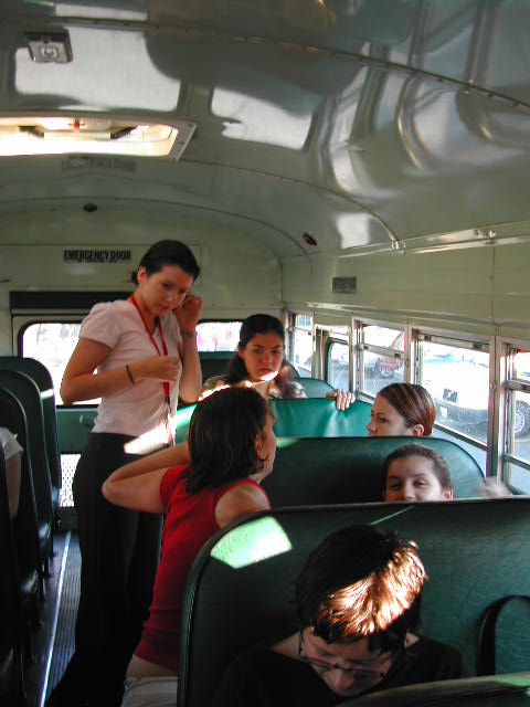 on the school bus