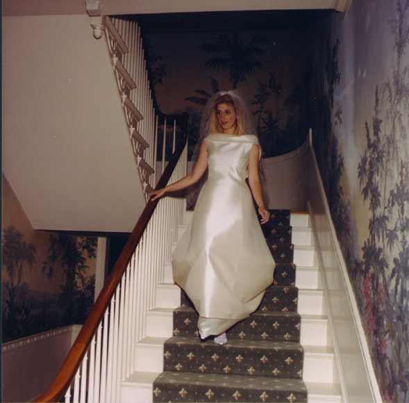 bride - at the stairs