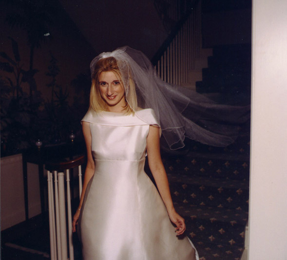 bride - at the stairs