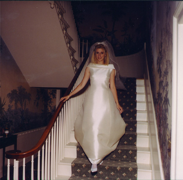 bride - at the stairs